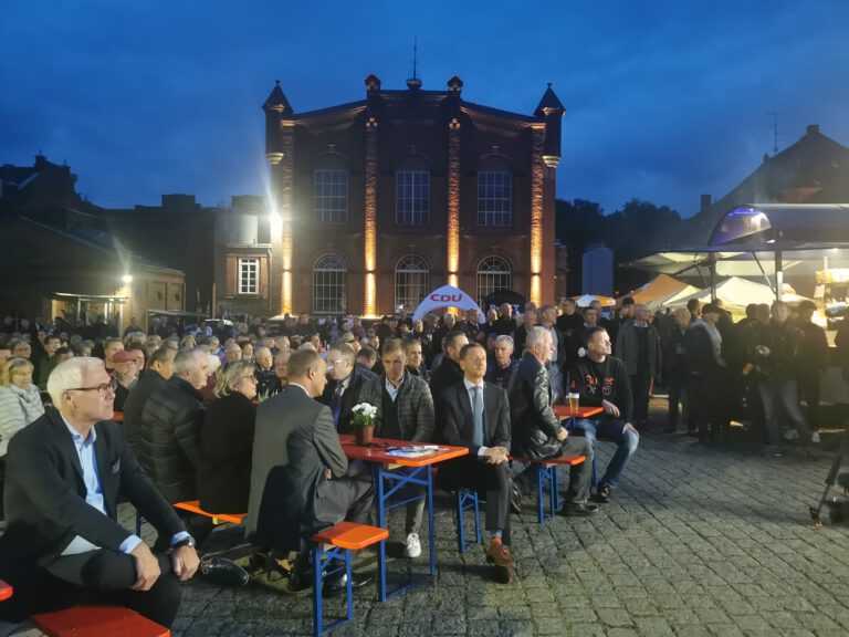 Rede von Friedrich Merz, Michael Kretschmer und Florian Oest in Görlitz