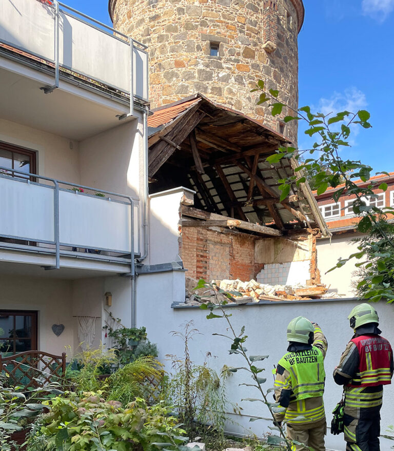 Hauseinsturz in Bautzener Altstadt