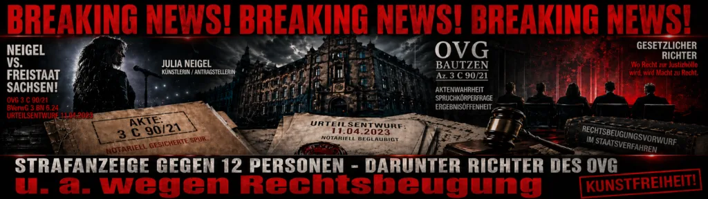 JULIA NEIGEL ERSTATTET STRAFANZEIGE GEGEN ZWOeLF BETEILIGTE – DARUNTER RICHTER DES OVG BAUTZEN.png